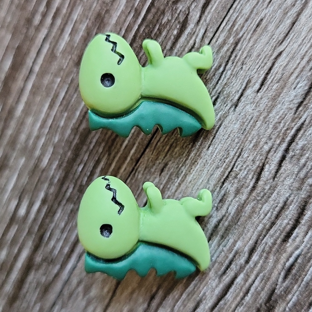 T-Rex dino earrings!